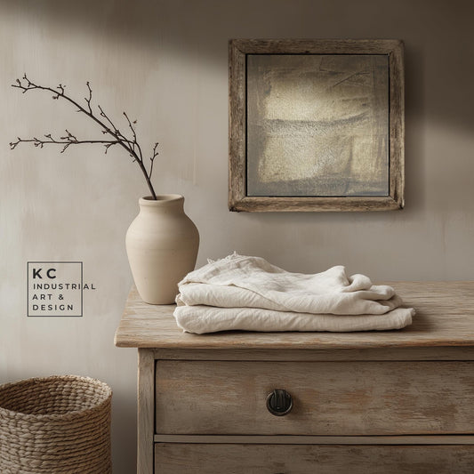 Wabi-Sabi Japandi #1 of 19 | Elegant Monochrome Strokes | Square Hand-Painted Canvas | Contemporary Minimalism